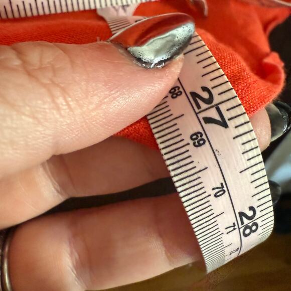 J. CREW | Red Orange 100% Linen The Perfect Button down Shirt | Size 2 - Picture 6 of 6